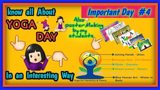 YOGA DAY||All About INTERNATIONAL DAY of YOGA with me (SHIKHA)|| POSTER Making Activity by Students