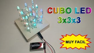 CUBO LED 3x3x3 muy facil hacer || Leds RGB automáticos || [Explicado paso a paso] - YouTube