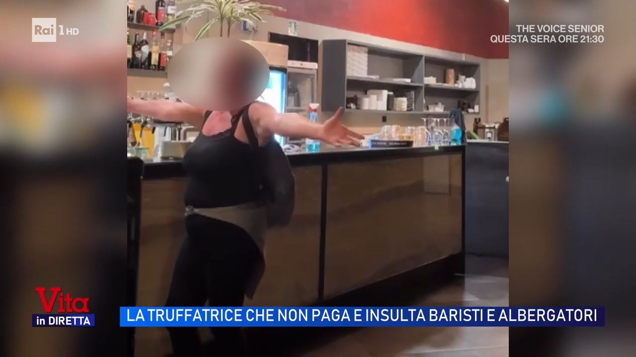 La truffatrice che non paga e insulta baristi e albergatori - Vita in diretta 05/12/2025