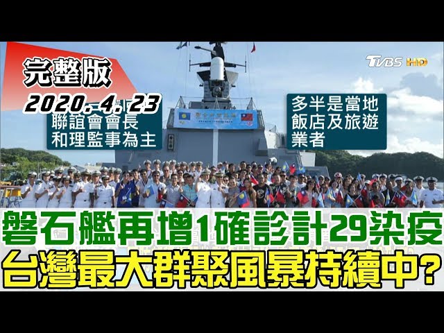 【完整版下集】磐石艦再增1確診計29人染疫 台灣最大群聚風暴持續中? 少康戰情室 20200423