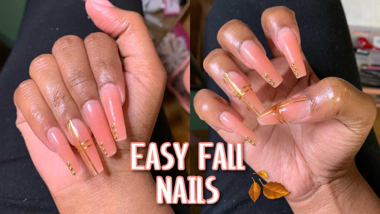 Simple Fall Nails Aifaifa Polygel Kit Easy Nails For Beginners Youtube