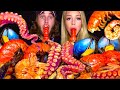 ASMR SEAFOOD BOIL, GARLIC BUTTER LOBSTER TAIL, MUSSELS, SCALLOPS MUKBANG 먹방