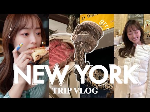 【vlog】(4K) ニューヨークでデートvlog🗽🤍（My Map公開 🗺🤍/ステーキ/デート/自然博物館/セントラルパーク/自転車）