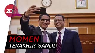 Momen Terakhir Sandi di Balai Kota: Salat Berjamaah hingga Selfie Bareng Anies