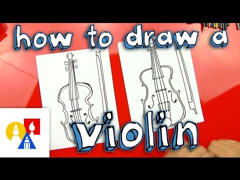 Video: How To Draw A Violin