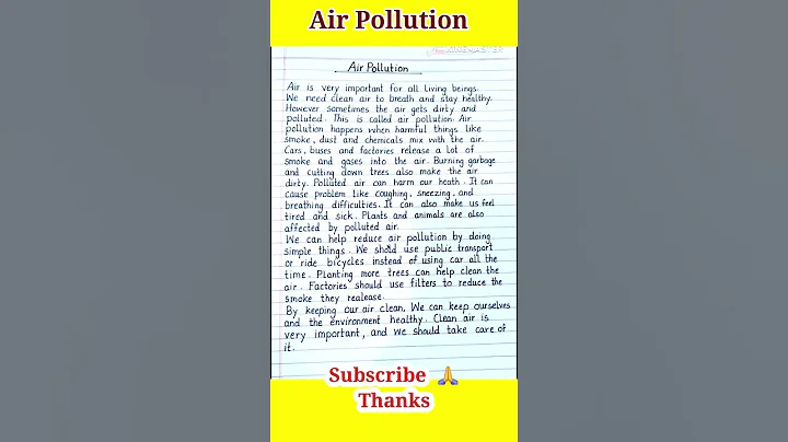 Essay on Air Pollution || 10 lines on air pollution || short essay on air pollution || #ytshort