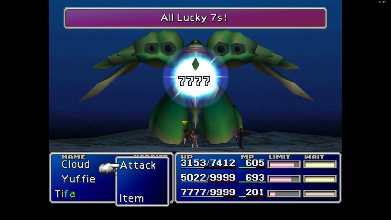 Aire Tam manip - Lucky 7's - Emerald Weapon easy (Low Level)