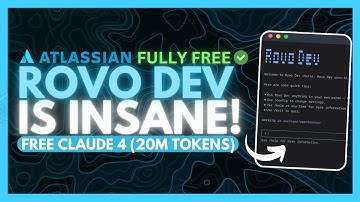 Rovo Dev Agent: NEW AI Coding Agent with FREE 20M Tokens/Day of Claude 4 Sonnet! BYE Gemini CLI!