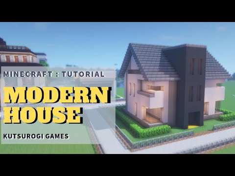 マインクラフト モダンな家の作り方 シンプルで簡単な三角屋根の建築 Minecraft Tutorial How To Build Modern House Youtube