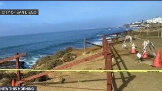 City workers block off portion of Sunset Cliffs in danger of collapse | NBC 7 San Diego