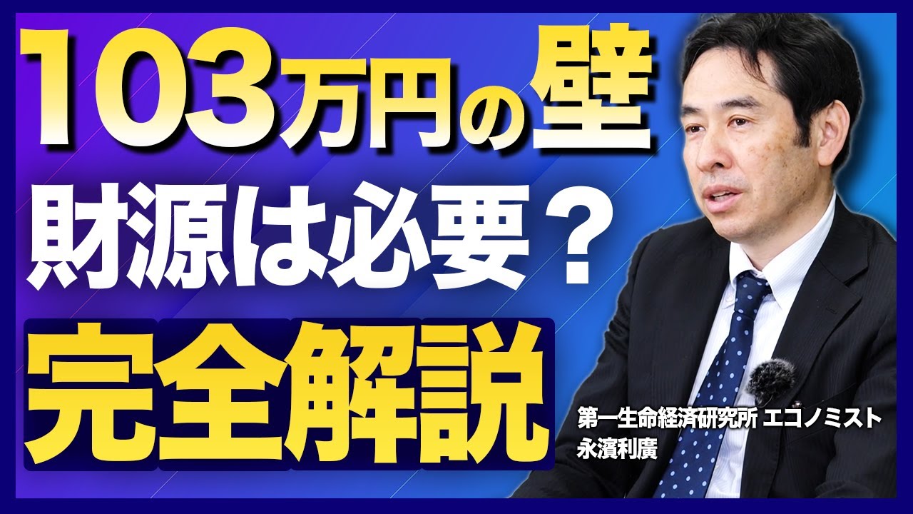 【103万円の壁って何？】本当に手取りが増える？なぜ反対する人がいるのか？緊縮財政派の間違いを完全解説（第一生命経済研究所 永濱利廣）