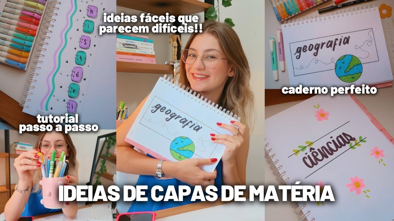 Ideias de capas de matérias para 2025 | tutorial completo - YouTube