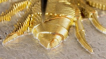 CNC Machining relief in Brass and Aluminum with milling cutters from CódigoG, cnc milling machine