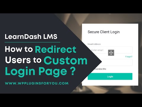 #LearnDash | How to redirect users to custom login page
