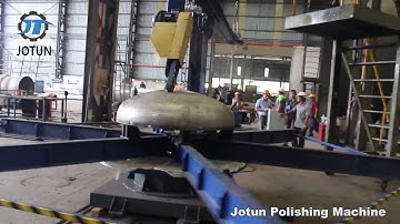 Heavy duty dished head polishing machine for Malaysia project-china dished head polishing machine