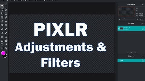 PIXLR Adjustments & Filters