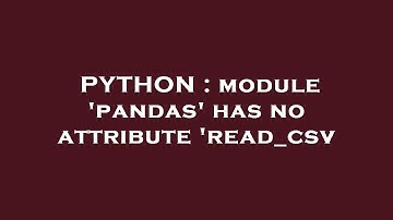 PYTHON : module 