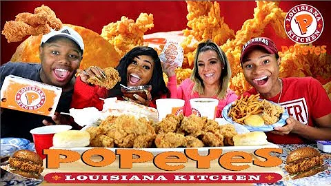 Popeyes Mukbang With Bloves Sauce!🍗🍗