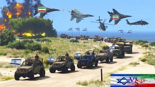 Irani Fighter Jets & War Helicopter & Drone Attack on Israeli Oil Supply Convoy in Jerusalem - GTA 5