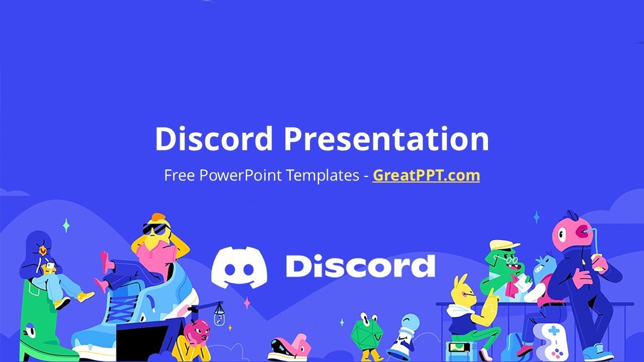 Blue Discord PowerPoint Template & Google Slides Theme by GreatPPT