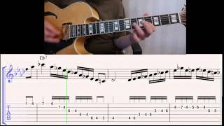 cantalope island solo with notation and tab chords