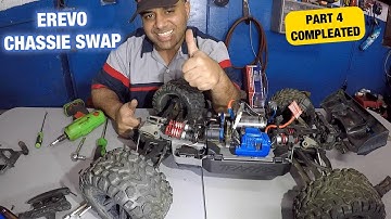 Traxxas EREVO 2.0 VXL rear diff BulkHead ESC Motor receiver replacing the chassis part 4