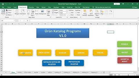 Excel Resimli Şablonlu Ürün Katalog Programı (Tanıtım)