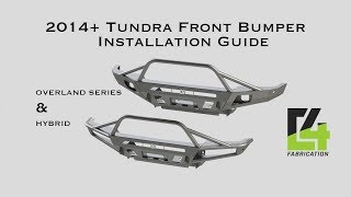 2014+ Tundra Front Bumper Installation Guide