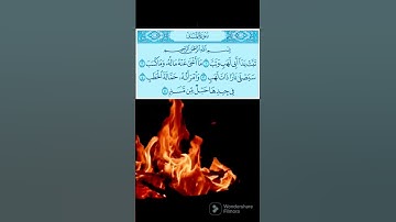 سورة المسد بصوت جميل:تبت يدا كل ظالم يسيئ إلى الرسول الكريم صل الله عليه وسلم