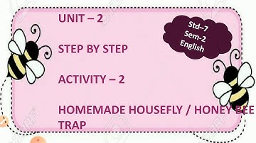 std-7 english|| Unit-2||Step by Step||Activity -2||HOMEMADE HOUSEFLY/HONEY BEE TRAP