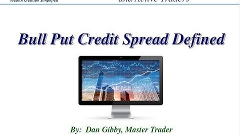 Bull Put Credit Spread Defined - MasterTrader.com Income Trade