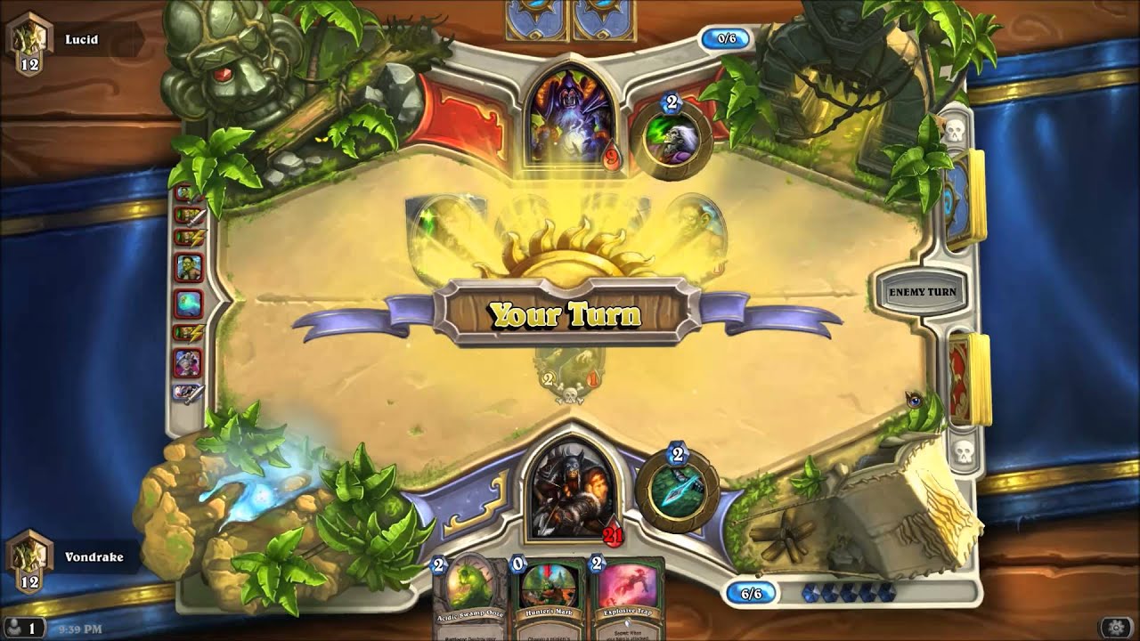 Hearthstone Aggro Hunter Ranked Play (6 3) Season 8 Day 14 YouTube