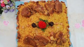 طريقة الأرز المبخر باللحمه من أحلي وأسرع أكلات العيد