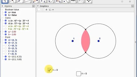 Geogebra Tutorial : Union and Intersection of Sets