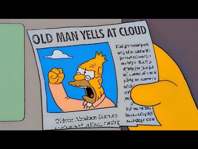 The Simpsons - Old Man Yells At Cloud - YouTube