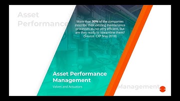 Asset Performance Management on Valves and Actuators