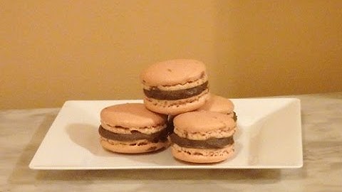 Raspberry Chocolate Ganache Macarons