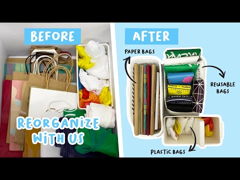 Organize Plastic, Paper & Reusable Shopping Bags With