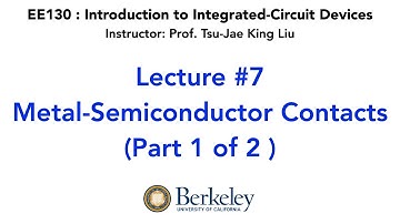 Lecture 7  | UC Berkeley EE130  Introduction to Integrated-Circuit Devices