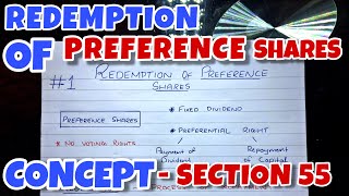 #1 Redemption of Preference Shares - Concept -By Saheb Academy - B.COM / BBA / CA INTER