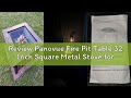 Review Panovue Fire Pit Table 32 Inch Square Metal Stove for Patio, Backyard, Garden | Multifunction