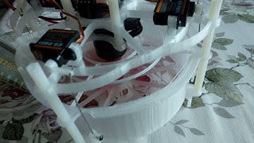 Contra-rotating propellers Mod for the printable singlecopter, 1st running.