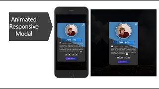 How to Create Animated Responsive Card Modal | HTML + CSS + JS