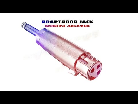 Video de Adaptador XLR mono 3 pin hembra a jack 6.35 macho  Gris