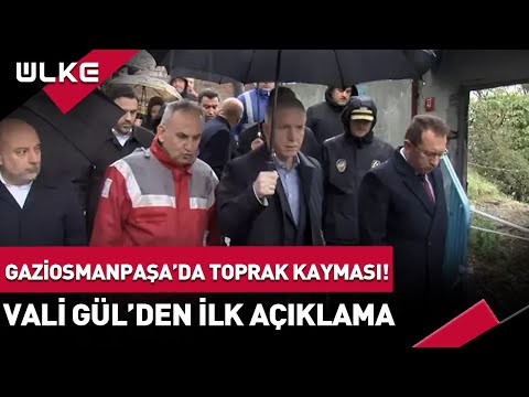 Gaziosmanpaşa'da Korkutan Toprak Kayması! İstanbul Valisi Davut Gül'den İlk Açıklama #haber