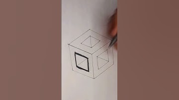 Mind-Blowing  3D Cube Optical illusion on #youtubeshorts #arttutorial #viralshorts