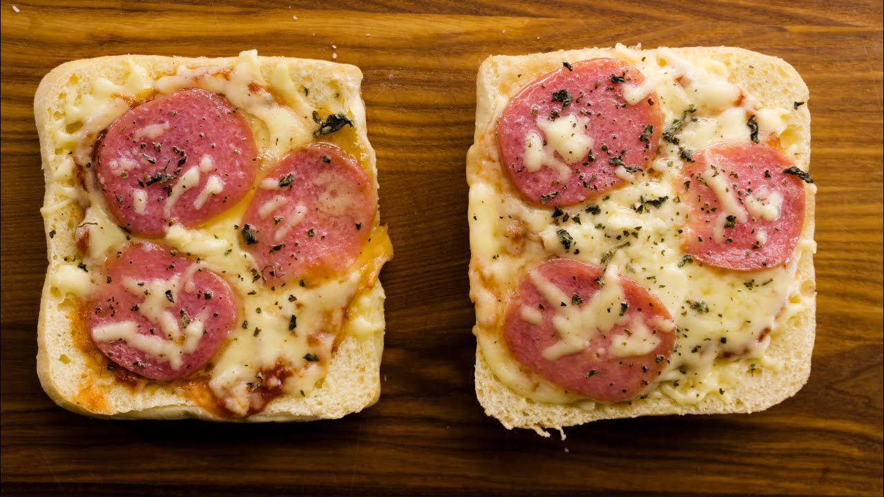 Microwave Bread Pizza !! Pizza on ciabatta bread!