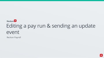 Editing an existing pay run & sending an Update Event