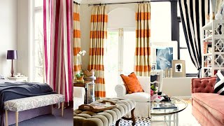 Striped Curtain Decor Ideas. Striped Curtain Design Inspiration.