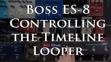 BOSS ES-8 controlling the Strymon Timeline looper.